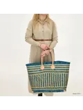 Bozaka- Rieten Mand - Strandtas - aansnoerkoord
