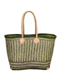 Bozaka- Rieten Mand - Strandtas - aansnoerkoord