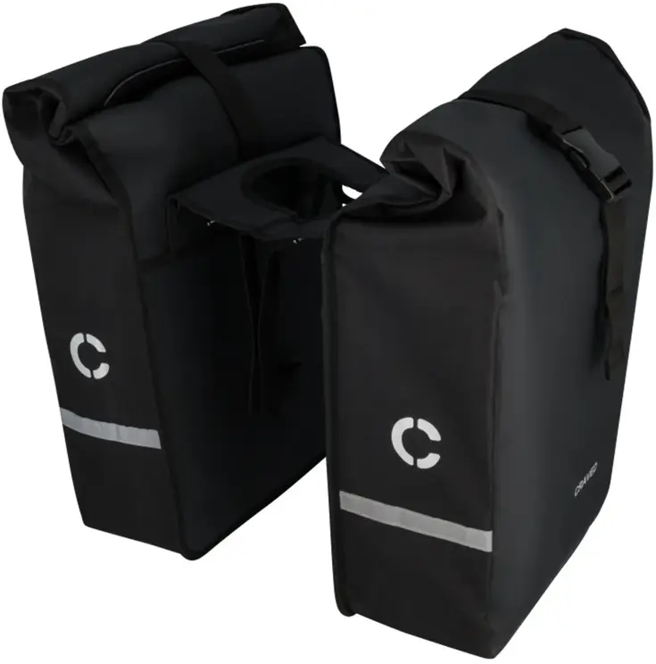 Dubbele Fietstas Spark Zwart 48 Liter