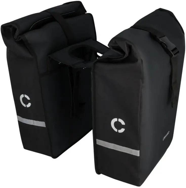 Dubbele Fietstas Spark Zwart 48 Liter