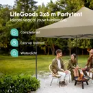 LifeGoods Partytent – 3x6 m
