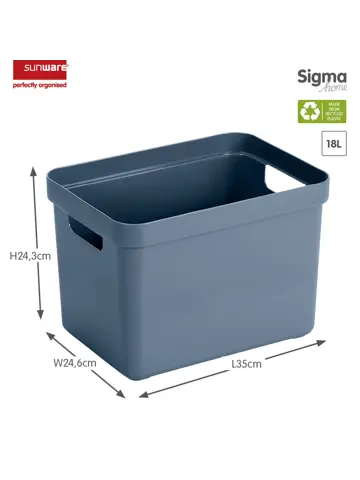 Sigma home - Opbergbox - 18L - 4-delig