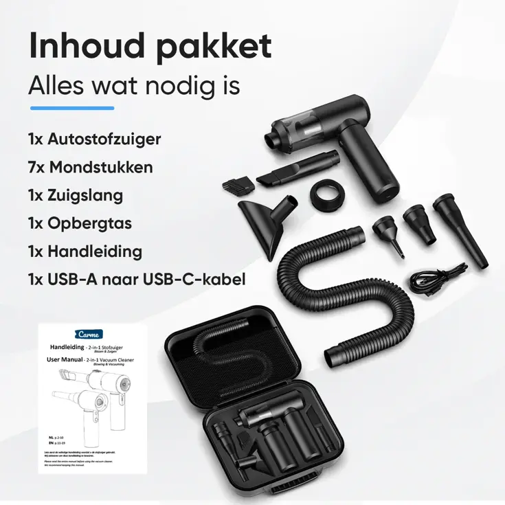 2-in-1 Auto Stofzuiger Pro - Opvouwbaar