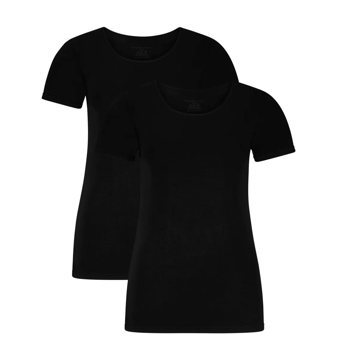 Bamboo Basics  KATE  T-shirts 2-pack dames  Zwart