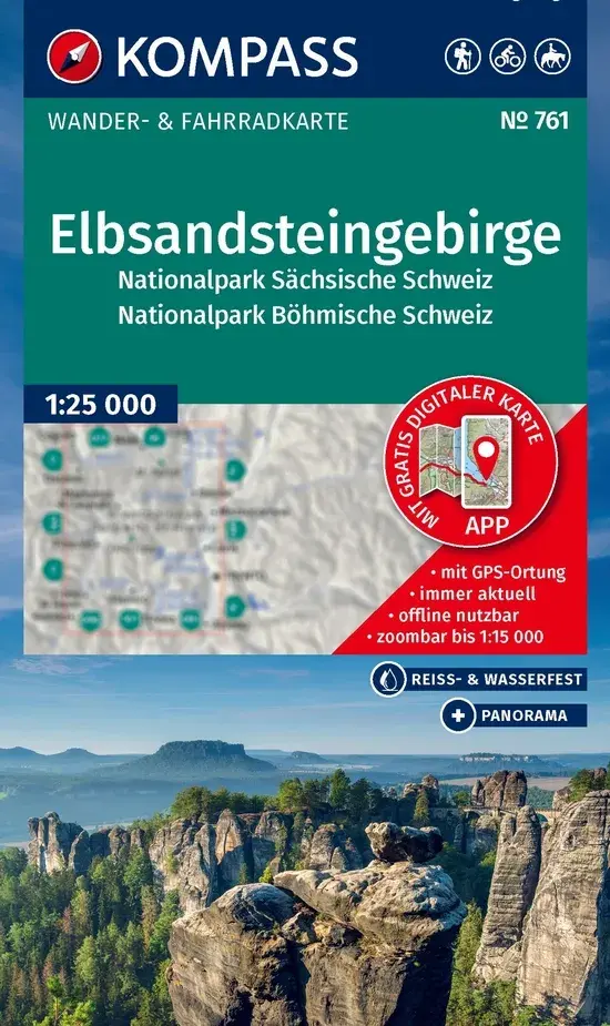 Wandelkaart WK761 Elbsandsteingebirge