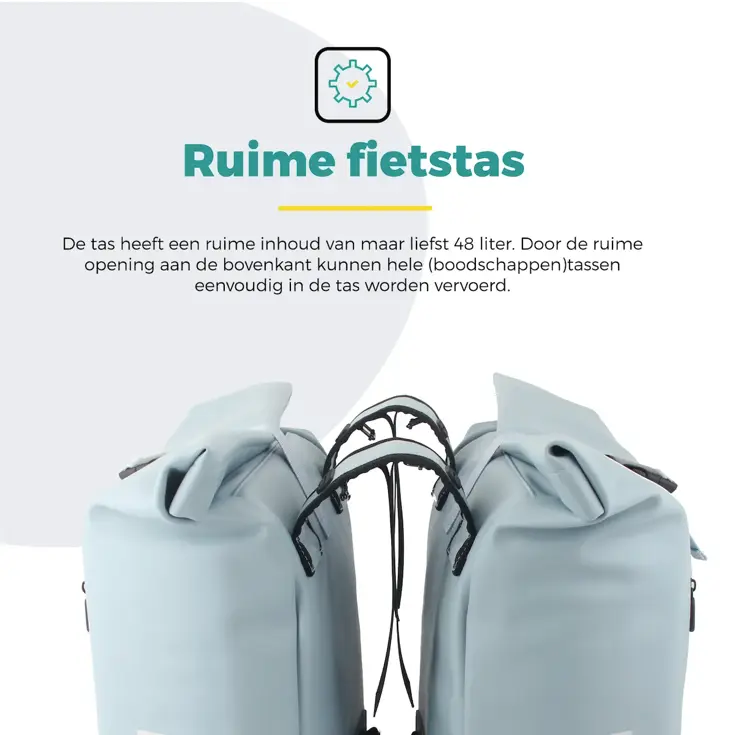 Voltano Dubbele Fietstas Rolltop E-bike Pro