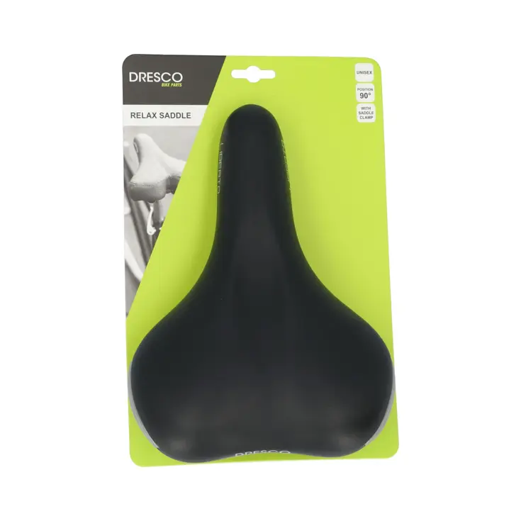 Zwart unisex fietszadel met schokabsorptie