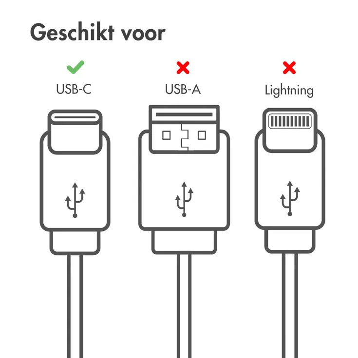 USB-C naar USB-C kabel 2 meter