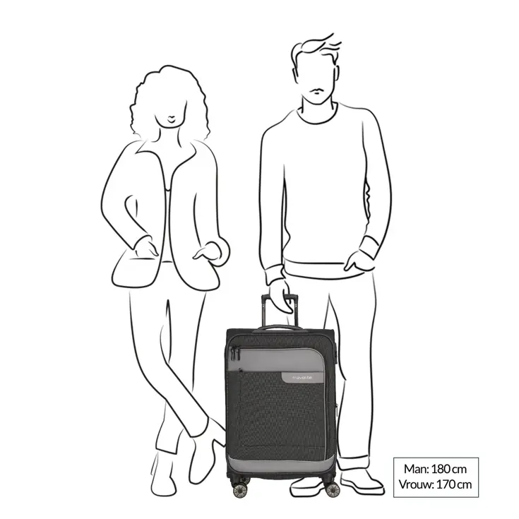 Viia 4 Wheel Trolley M Expandable  | 70 L