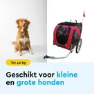 Hondenfietskar – Opvouwbaar –Max. 40 kg-Rood/zwart