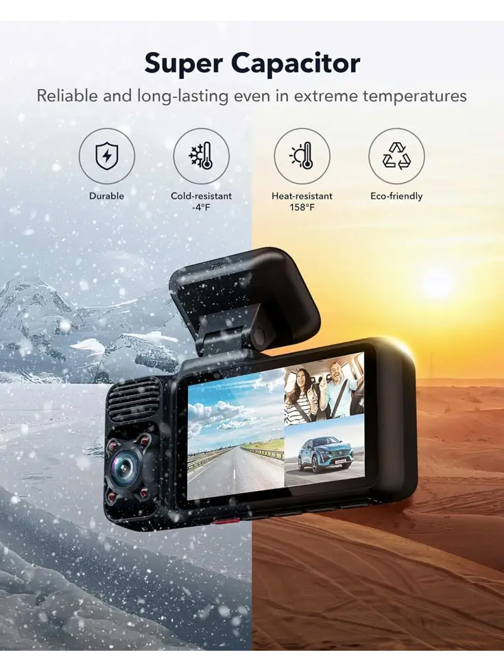 F17 3CH 4K Wifi GPS 64gb dashcam