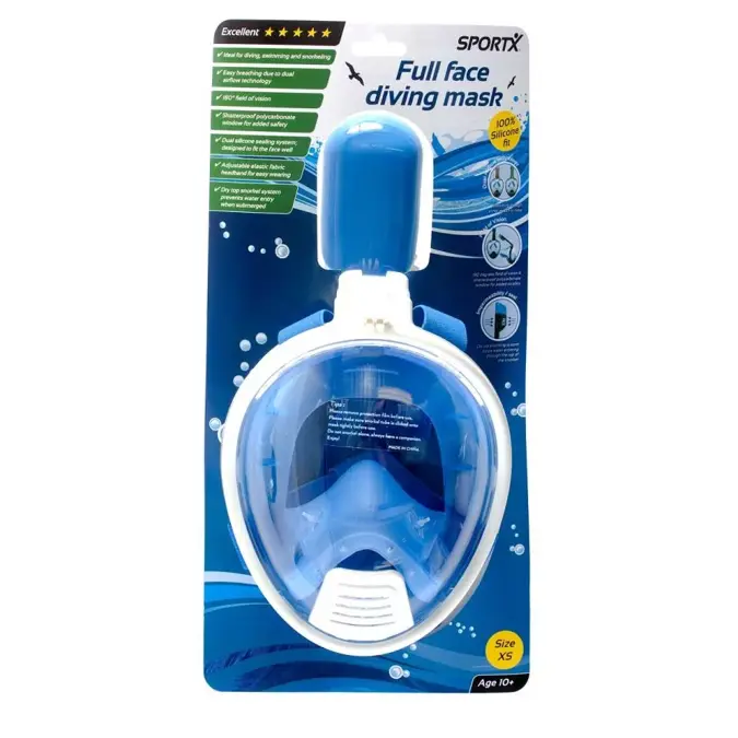 SportX Snorkelset Full Face Blue XS