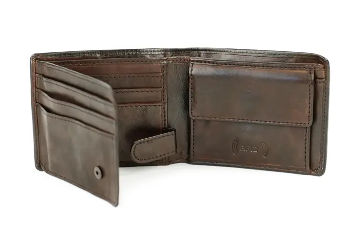 Jim - Leren Billfold portemonnee - Muntgeldvak