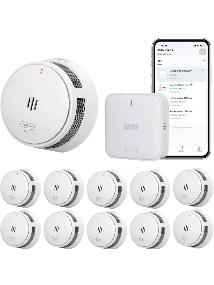 LinkSmart bundel 10 Rookmelders, 1 Gateway