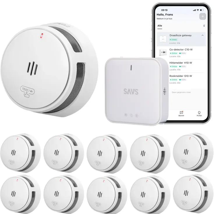 LinkSmart bundel 10 Rookmelders, 1 Gateway