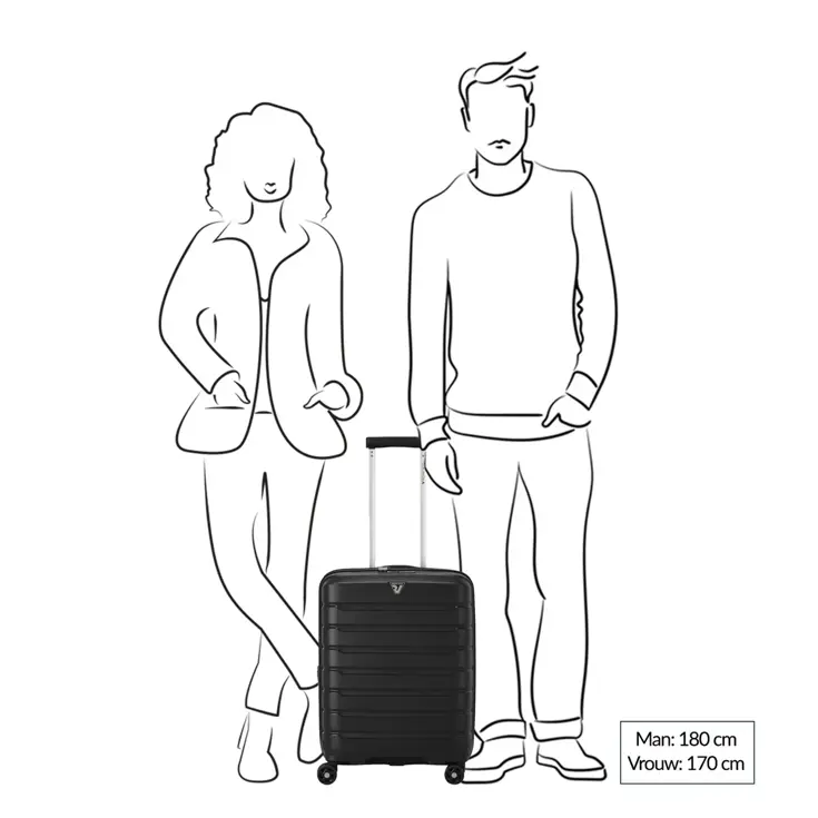 Roncato B-Flying expandable trolley 55 Rood