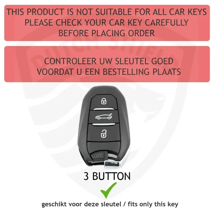 Metalen Sleutelhoesje voor Peugeot grijs B3