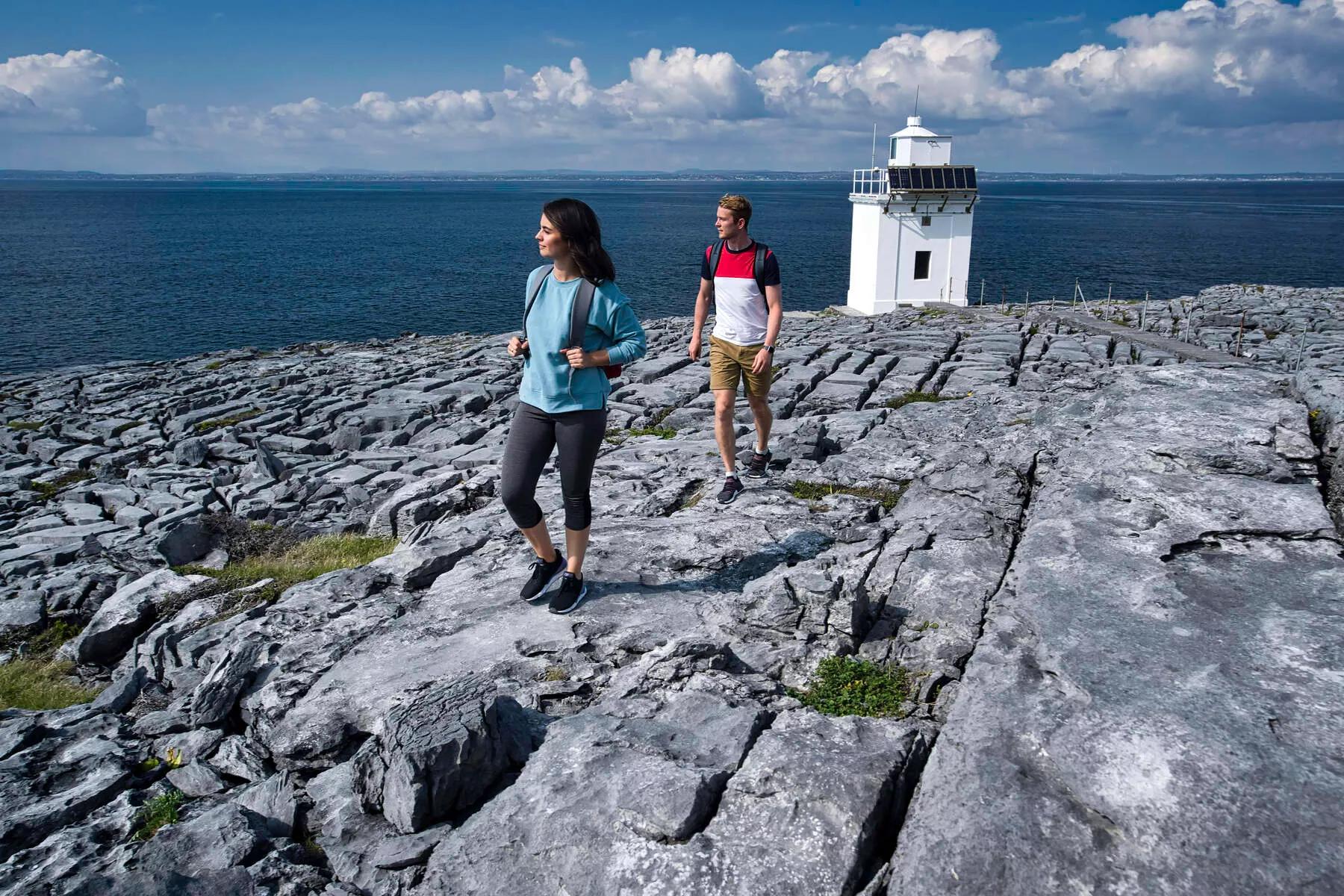 The Burren, County Clare, Ireland. The Burren and Cliffs of Moher UNESCO Global Geopark.