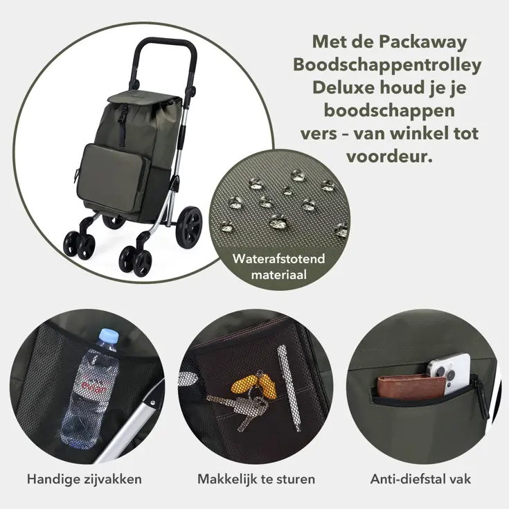 Boodschappentrolley deluxe – 60 liter