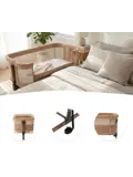Snoozy Teddy Co Sleeper - Verstelbaar frame