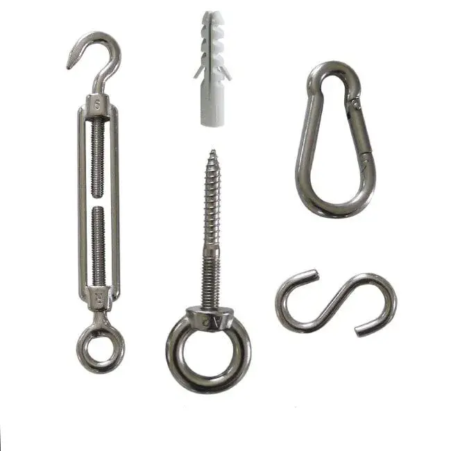 Schaduwdoek vierkant - 3x3m - 5-delig