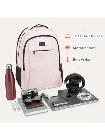 Rugtas – 36L – 17,3Inch – Roze