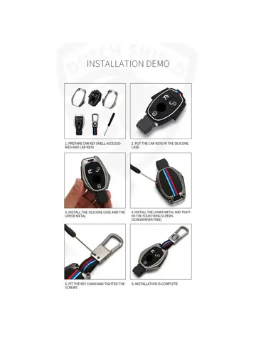 Metalen Sleutelhoesje voor Mercedes grijs A3