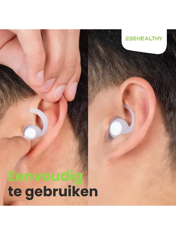 Reis/Slaap oordoppen - 2 Paar (M&L) - Wit