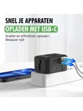Universele Reisstekker – USB & USB-C
