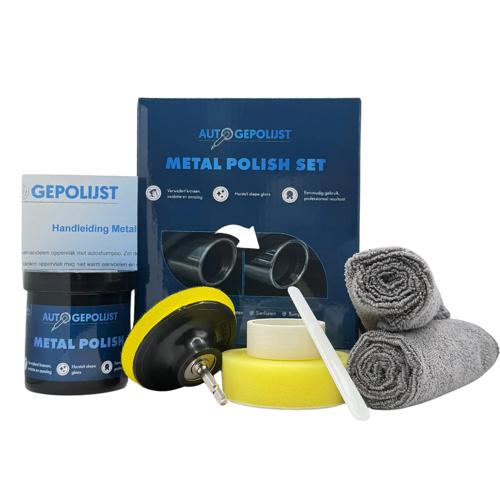 Metaal Polijst Set - 9 Delig - Chroompoets