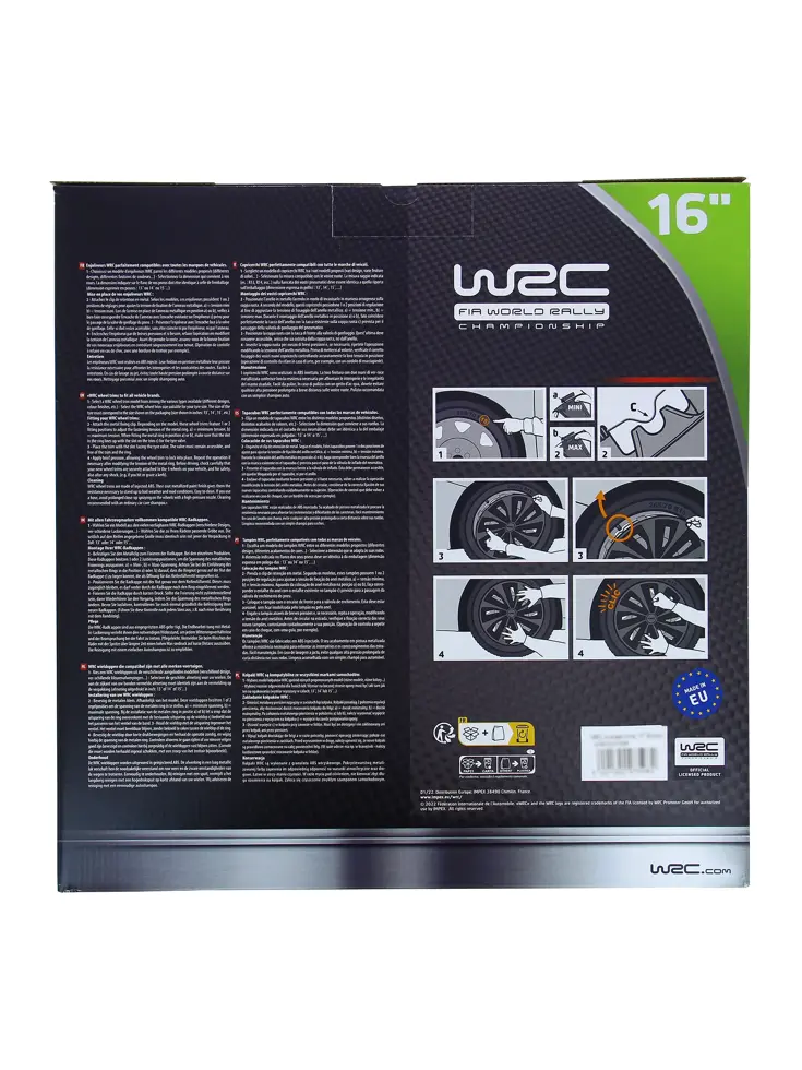 Wieldoppen - 16 inch - carbon look - 4 stuks