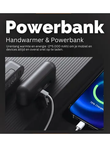 Herbruikbare Handwarmers met Powerbank