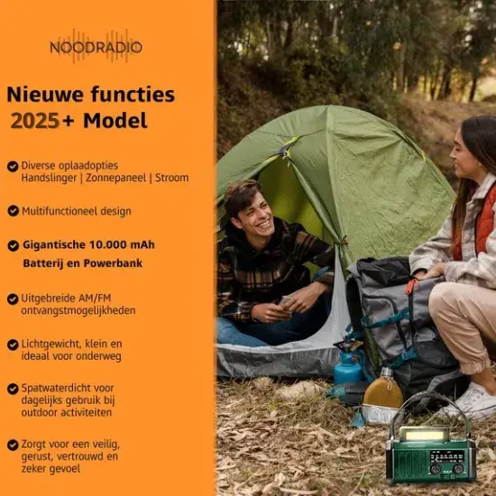 Noodradio solar Opwindbaar