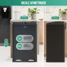 Avalo Prullenbak 2x30L - RVS