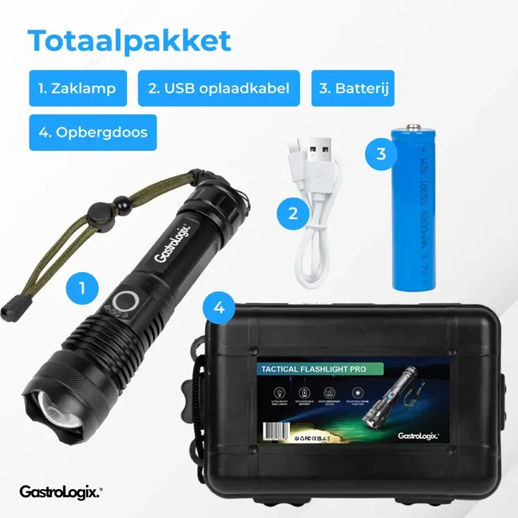 GastroLogix 3500 – Oplaadbare LED Zaklamp