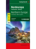 Wegenkaart Noord-Europa - Scandinavië
