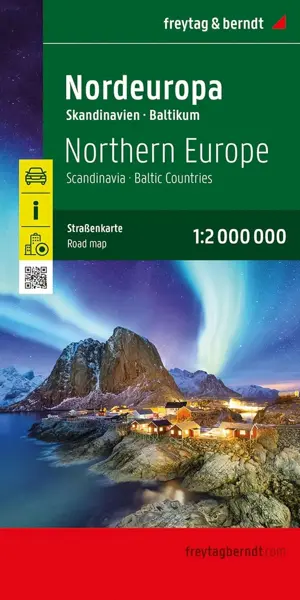 Wegenkaart Noord-Europa - Scandinavië