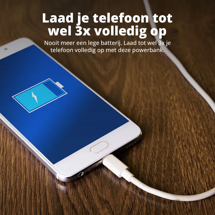 Powerbank 20.000 mAh - Zwart