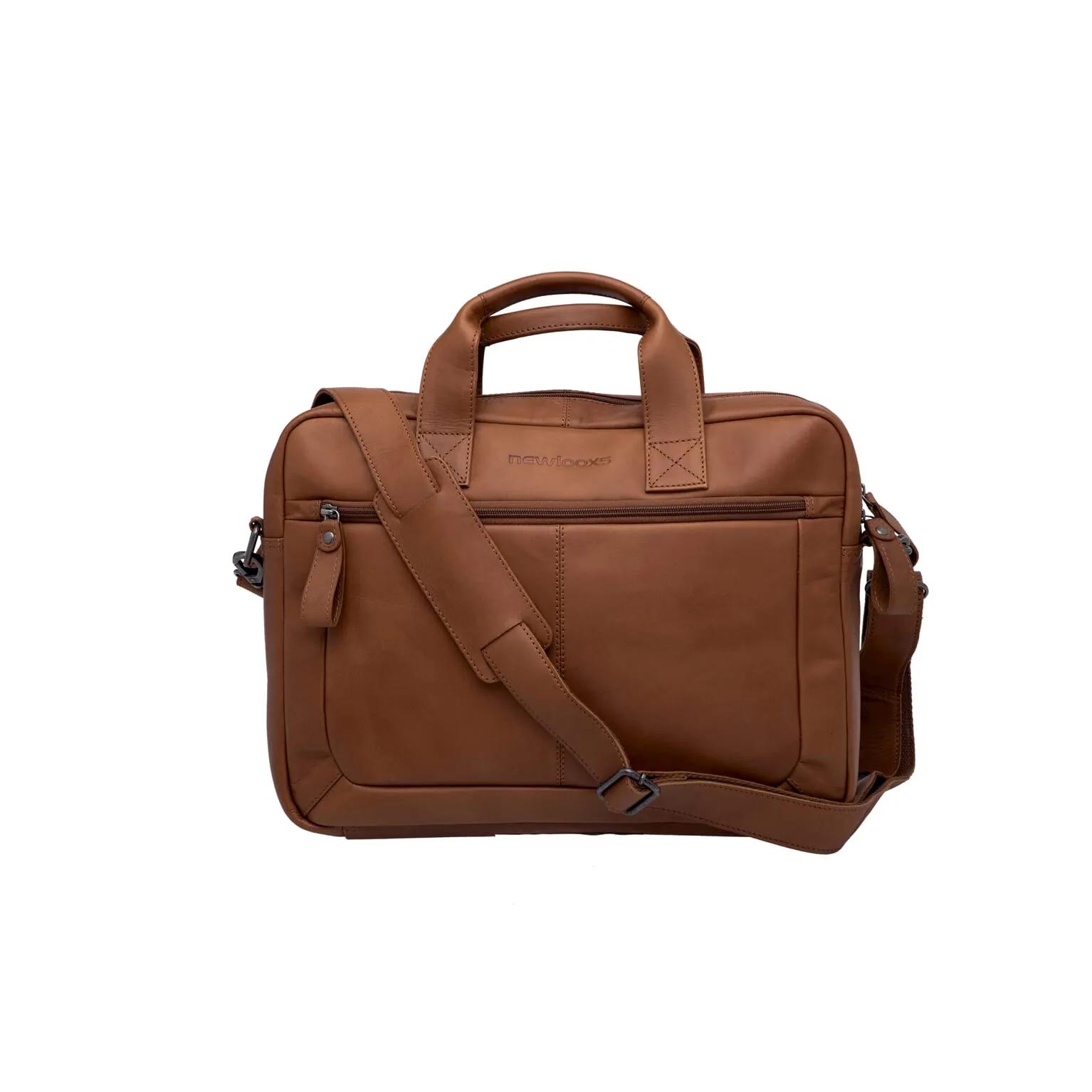 New Looxs  laptoptas Luko leer cognac 7.5L  Cognac