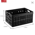 Square - Vouwkrat met koeltas - 46L - zwart