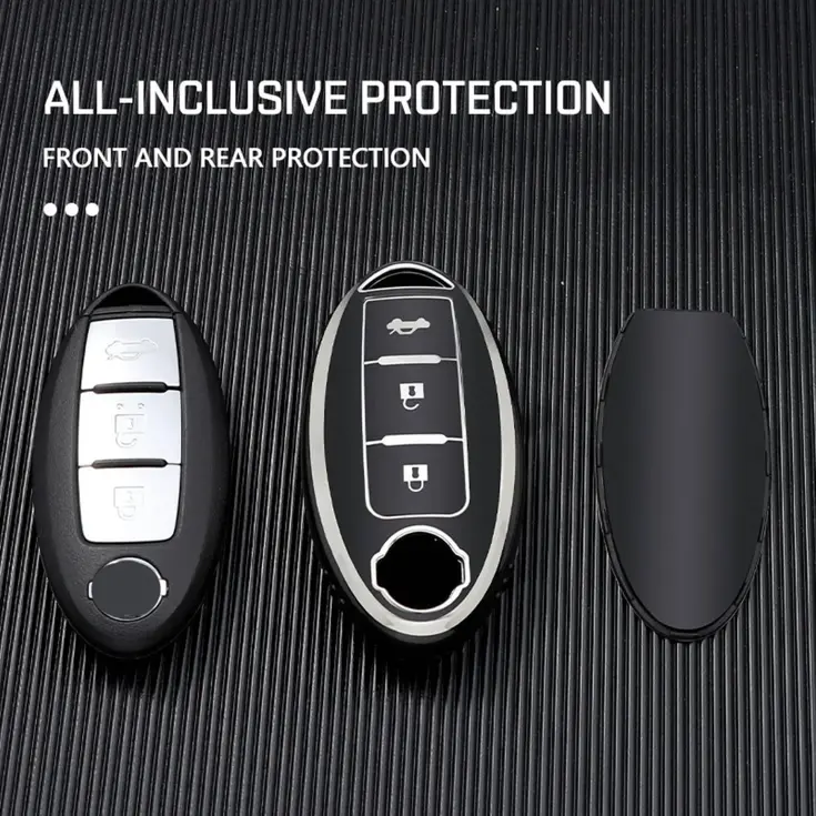 TPU Sleutelhoesje voor Nissan zwart,zilver,grijs A