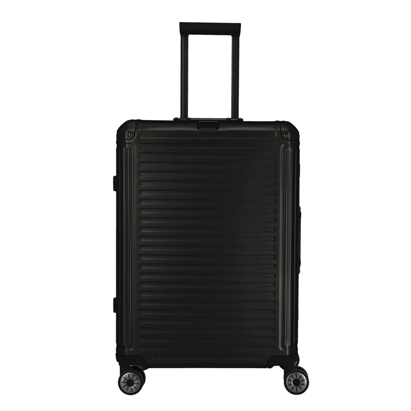 Travelite  aluminium 4w trolley m Zwart  Zwart main product image