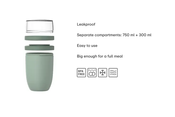 Mepal Ellipse Lunchpot xl 750 + 300 ml