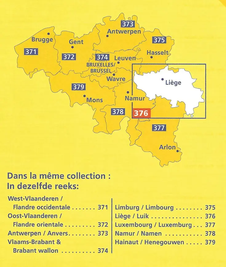 Wegenkaart Local 376 Provincie Luik
