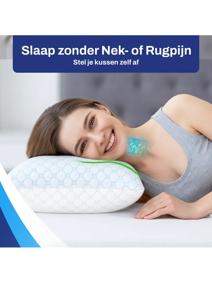 Sleeptight Hoofdkussen Verstelbaar Traagschuim