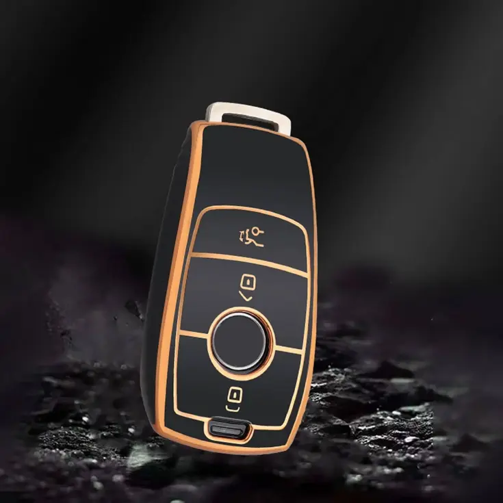 TPU Sleutelhoesje voor Mercedes goud B3