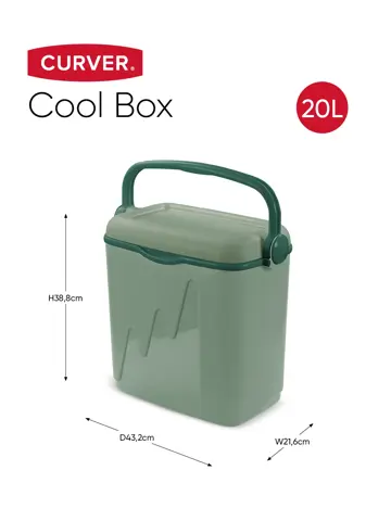 Curver Koelbox 20L - 43.2x21.6x38.8cm - Groen