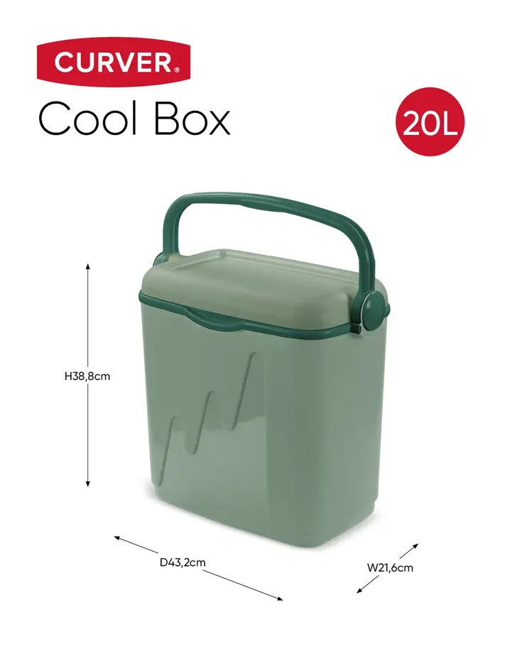 Curver Koelbox 20L - 43.2x21.6x38.8cm - Groen