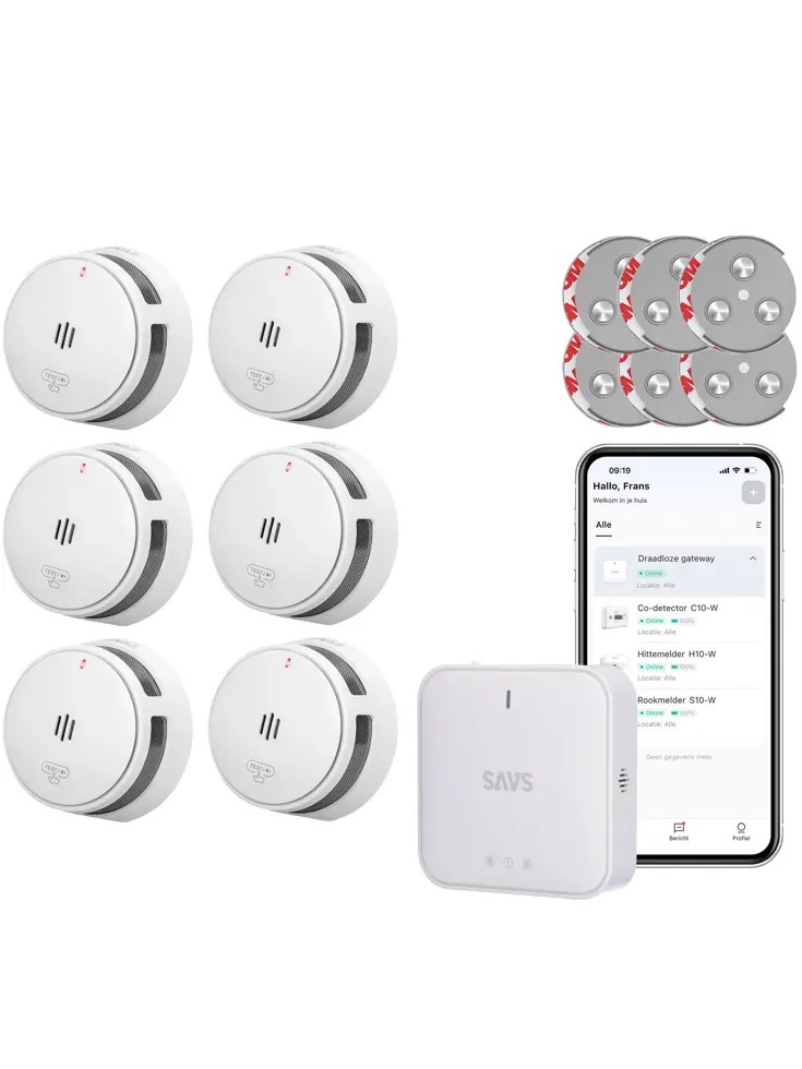 LinkSmart bundel 6 Rookmelders, 1 Gateway