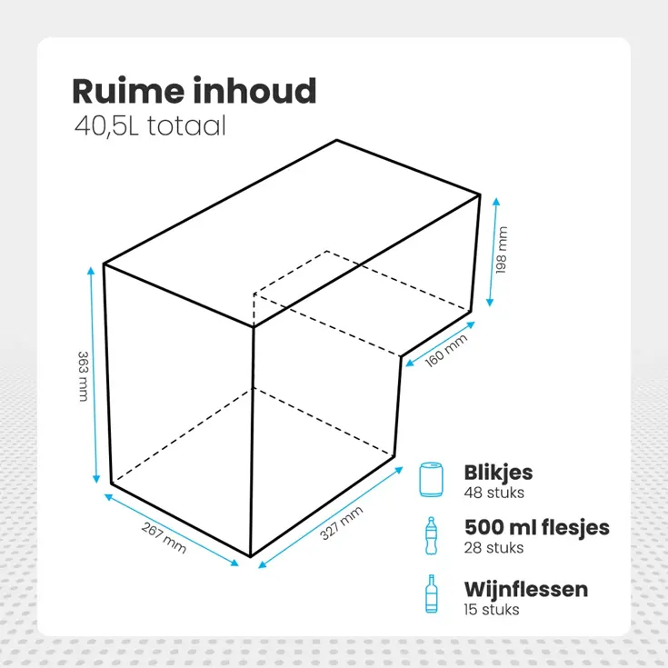 Compressor Koelbox – 40.5L – Grijs